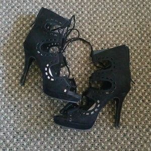 Black Lace Up Heels